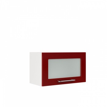 Бруклин ШВГС 600 Шкаф верхний горизонтальный со стеклом (Бетон коричневый/корпус Венге) в Краснокаменске - krasnokamensk.mebel54.com | фото