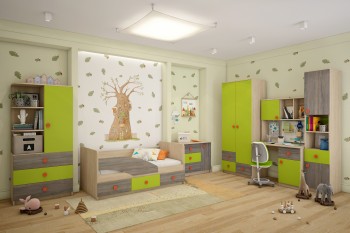 Детская комната Пуговка в Краснокаменске - krasnokamensk.mebel54.com | фото