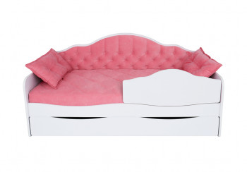 Кровать 170 серии Иллюзия Лайт 1 ящик 89 Розовый (подушки) в Краснокаменске - krasnokamensk.mebel54.com | фото