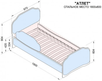 Кровать 180 Атлет 02 Бежевый (мягкий бортик) в Краснокаменске - krasnokamensk.mebel54.com | фото