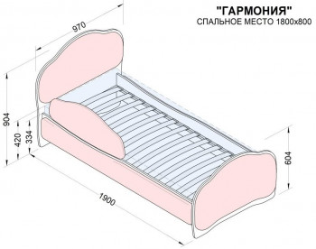 Кровать 180 Гармония 08 Шоколад (мягкий бортик) в Краснокаменске - krasnokamensk.mebel54.com | фото