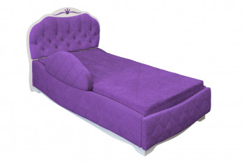 Кровать 190 Гармония Lux 32 Фиолетовый (мягкий бортик) в Краснокаменске - krasnokamensk.mebel54.com | фото