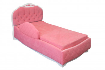 Кровать 190 Гармония Lux 36 Розовый (мягкий бортик) в Краснокаменске - krasnokamensk.mebel54.com | фото