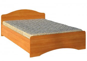 Кровать двойная 1600-1 без матраса (круглые спинки) Вишня Оксфорд в Краснокаменске - krasnokamensk.mebel54.com | фото