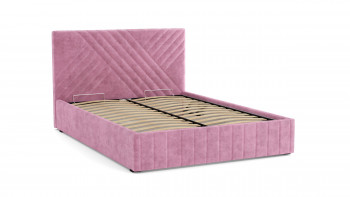 Кровать Гамма ш. 1400 (с основанием для хранения) (велюр тенерифе розовый) в Краснокаменске - krasnokamensk.mebel54.com | фото