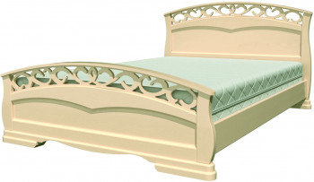 Кровать Грация-1 из массива сосны 1600*2000 Белый античный в Краснокаменске - krasnokamensk.mebel54.com | фото