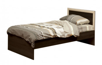 Кровать одинарная 21.55 (шир. 900) с настилом (венге/профиль дуб линдберг)/осн. в Краснокаменске - krasnokamensk.mebel54.com | фото