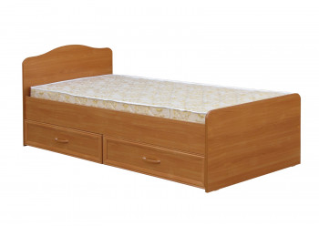 Кровать одинарная с ящиками 800-1 без матраса (круглые спинки) Вишня Оксфорд в Краснокаменске - krasnokamensk.mebel54.com | фото