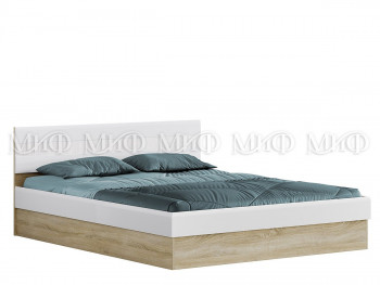 Кровать с подъемным механизмом 1,4 спальня Фортуна (Дуб сонома/белый глянец) в Краснокаменске - krasnokamensk.mebel54.com | фото