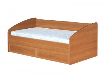 Кровать с ящиками с задней спинкой 900-1 без матраса Вишня Оксфорд в Краснокаменске - krasnokamensk.mebel54.com | фото
