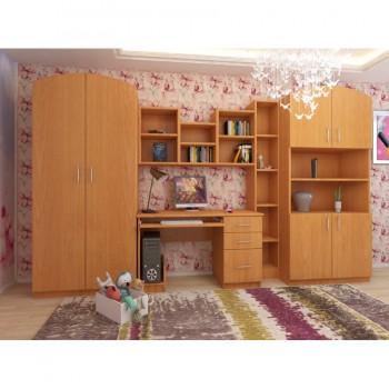 Детская Мишутка Комплект мебели (Вишня оксфорд) в Краснокаменске - krasnokamensk.mebel54.com | фото