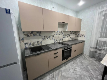 Модульная кухня Норд 2,5 м (Софт какао/Белый) в Краснокаменске - krasnokamensk.mebel54.com | фото