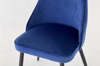 Набор стульев Милан 2 шт (синий велюр/черный) в Краснокаменске - krasnokamensk.mebel54.com | фото