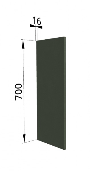 Панель торцевая П Квадро (для шкафа верхнего) Оливково-зеленый в Краснокаменске - krasnokamensk.mebel54.com | фото