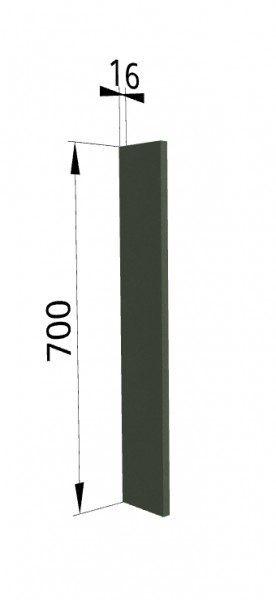 Панель торцевая ПТ 400 Квадро (для шкафа торцевого верхнего) Оливково-зеленый в Краснокаменске - krasnokamensk.mebel54.com | фото