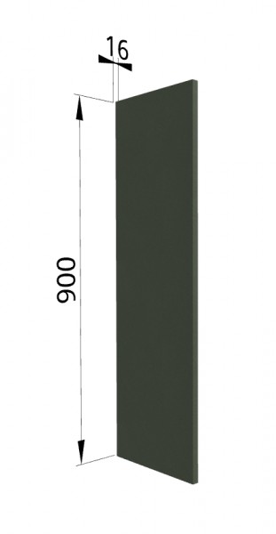 Панель торцевая ВП Квадро (для шкафа верхнего высокого) Оливково-зеленый в Краснокаменске - krasnokamensk.mebel54.com | фото