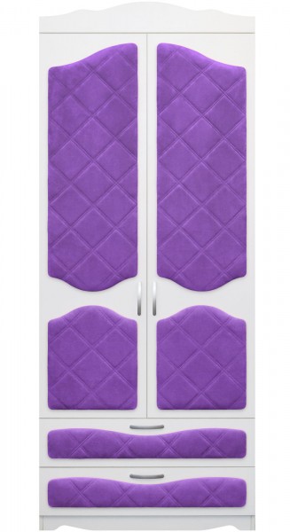 Шкаф 2-х створчатый с ящиками серии Иллюзия 32 Фиолетовый в Краснокаменске - krasnokamensk.mebel54.com | фото