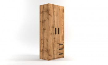 Шкаф 2-х створчатый с ящиками Шервуд (Дуб Вотан) в Краснокаменске - krasnokamensk.mebel54.com | фото