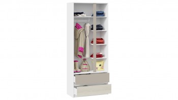 Шкаф для одежды комбинированный «Сканди» Дуб Гарден/Белый/Глиняный серый в Краснокаменске - krasnokamensk.mebel54.com | фото